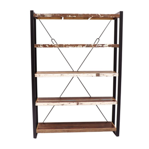 Bild von Elegantes Bücherregal im Retro-Stil aus recyceltem Mango-Holz