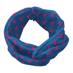 Bild von Abakuhaus Stirnband – Rosa auf Blau punktiert