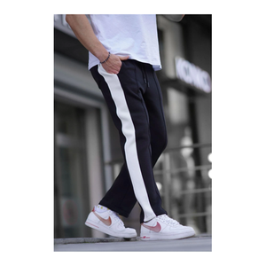 Bild von Madmext Schwarz Gestreifter Basic Trainingsanzug für Herren - XL