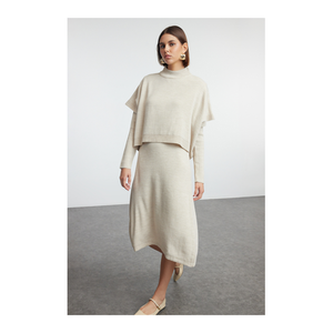 Bild von Trendyol Collection Beiges Midi-Strickkleid für Damen
