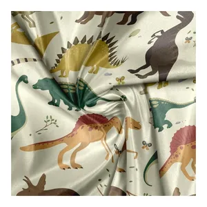 Bild von ABAKUHAUS Dinosaurier Rustikaler Vorhang, Jurassic Cartoon Animals