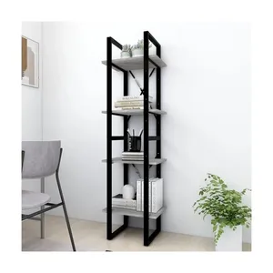Bild von vidaXL Bücherregal 4 Fächer Grau Sonoma 40x30x140 cm