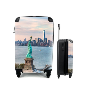 Bild von MuchoWow Handgepäckkoffer Freiheitsstatue mit Skyline von New York