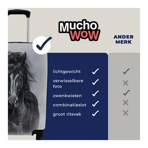 Bild von MuchoWow© Handgepäck Koffer Pferd - Grau Schwarz