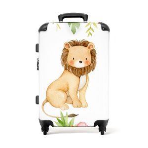 Bild von NoBoringSuitcases.com© Kinderkoffer Löwe - Kinder - Illustration - Aquarell 67x43x25cm