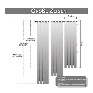 Bild von Sunicol Gardine Stern Stickerei Vorhang mit Ösen