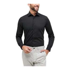 Bild von SLIM FIT Original Shirt in schwarz unifarben