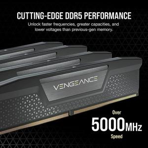 Bild von Corsair VENGEANCE DDR5 RAM 32GB (2x16GB) 5600MHz CL36 Intel XMP iCUE Kompatibel Computer Speicher - Schwarz (CMK32GX5M2B5600C36)