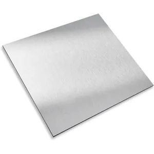 Bild von Aluverbundplatte in gebürstetem Silber mit 20 x 20 cm und 3 mm Dicke, wetterfest für Modellbau, Messebau und Beschilderung, Artikelnummer AZ 113