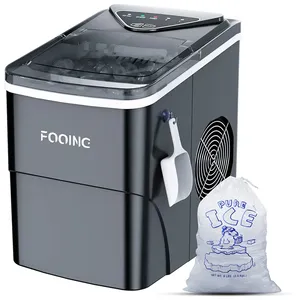 Bild von Eiswürfelmaschine mit Selbstreinigungsfunktion, 15 kg pro Tag und 9 Eiswürfel in 6 Minuten, ideal für Haushalt und Büro