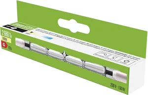 Bild von EMOS ECO Halogenstab 118 mm R7s Sockel dimmbar 140 Watt warmweiß 3000 K mit 2680 Lumen und 4000 Stunden Lebensdauer, Artikelnummer ZE0203