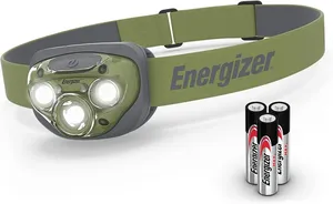 Bild von Energizer Stirnlampe LED in Waldgrün für Camping und Outdoor mit Batterie enthalten