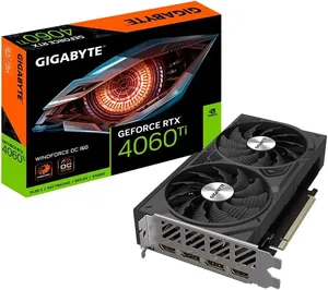 Bild von Gigabyte RTX 4060 Ti WINDFORCE OC Grafikkarte mit 16 GB GDDR6 und 2565 MHz Taktfrequenz