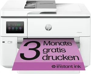 Bild von HP OfficeJet Pro 9730e A3 Multifunktionsdrucker mit Druck-, Scan- und Kopierfunktion, 3 Monate gratis drucken mit HP Instant Ink, Fax, WLAN, LAN und Duplex in Grau-Weiß