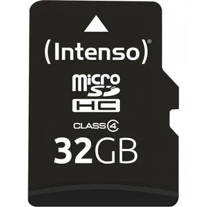 Bild von Intenso microSDHC 32GB Class 4 Speicherkarte mit SD-Adapter in Schwarz