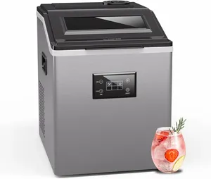 Bild von Klarstein FrostMaster Eiswürfelmaschine mit einer Kapazität von 40 kg pro Tag und 34 Eiswürfeln in 15 Minuten, ausgestattet mit Edelstahlgehäuse und LED-Bedienfeld