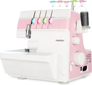Bild von MEDION MD19169 Overlock Nähmaschine in Rosa mit 90 Watt und umfangreichem Zubehör