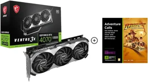 Bild von MSI GeForce RTX 4070 Ti SUPER Grafikkarte mit 16 GB GDDR6X Speicher und PCIe 4.0, inklusive Indiana Jones Spiel