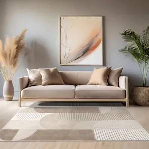 Bild von Paco Home Teppich für Innen und Außen im modernen Boho Design mit 3D Struktur, robust und wetterfest, Größe 120x170 cm, Farbe Beige 2