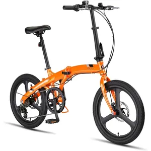 Bild von PACTO Two Klapprad 20 Zoll mit Aluminiumrahmen, 6 Gängen, Doppelscheibenbremse und LED-Licht, schnell faltbar in 10 Sekunden, Gewicht 13 kg