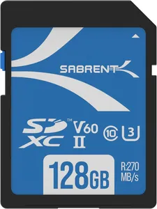 Bild von SABRENT SD Karte 128 GB V60 SDXC UHS II mit 270 MB/s Lese- und 170 MB/s Schreibgeschwindigkeit