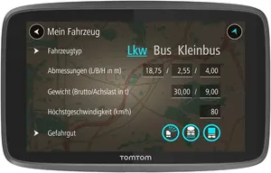 Bild von TomTom GO Professional 520 LKW Navigationsgerät mit 5 Zoll Bildschirm, speziellen Routen für LKW, Stauvermeidung, Europa Karten-Updates und hochwertiger Halterung