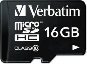 Bild von Verbatim 16 GB Micro SDHC Speicherkarte mit Adapter für Handy, Kamera und Tablet